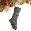 Cute Christmas Stocking, Solid Color  Dough Twists Knitting Stockings Christmas Stockings Pendant  Christmas Stocking For Fireplace, Shop Window,