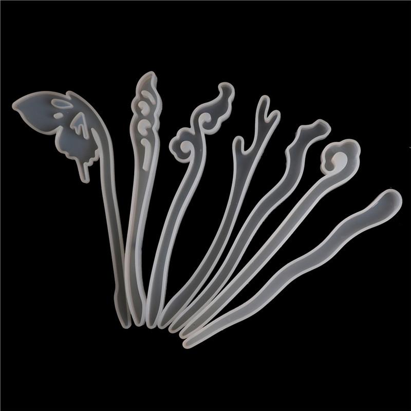 Silicone Hairpin Mold Making Hair Stick Mould Jewelry Resin Diy Craft