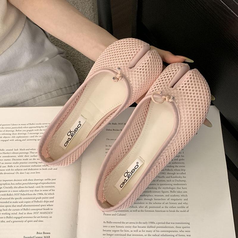 Fashion Luxury Fashion Shallow Women Ballet Flats Shoes Summer Spring Female Mesh Breathable Footwear Ladies Flats Slip On Shoes