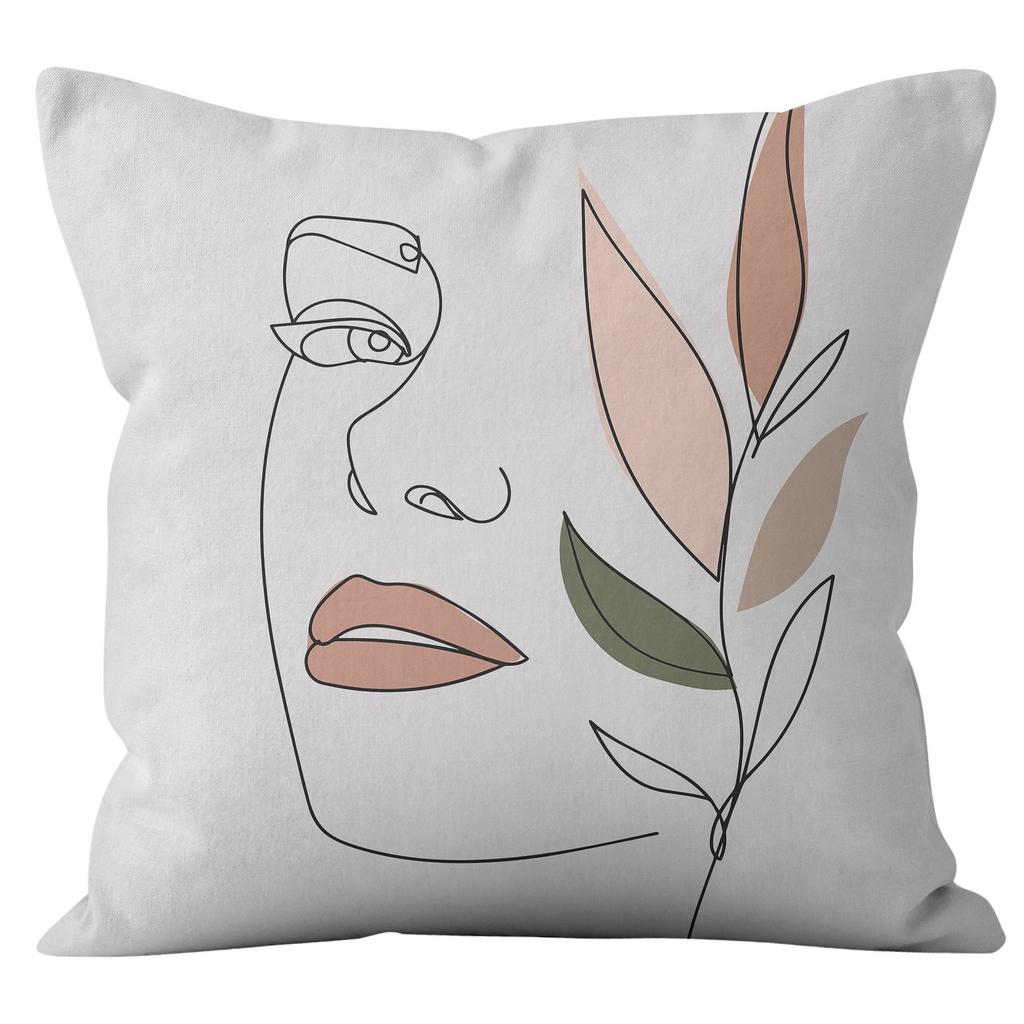 Nordic Wasabi Style Abstract Pillowcase Modern Simple Home Sofa Bedside Cushion Cover