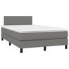 Maison Exclusive - Sommier à lattes de lit avec matelas Gris foncé 120x200cm Tissu