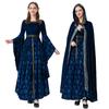 Medieval Renaissance Witch Costume Dress for Women Halloween Gothic Court Dress S-XL
