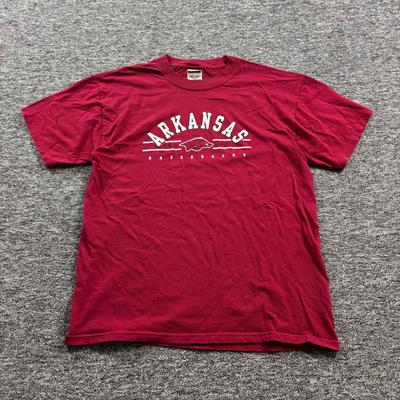 Vintage 1990s Red Oak Collegiate Arkansas Razorbacks T-Shirt Maroon Size Large Unisex T-Shirt