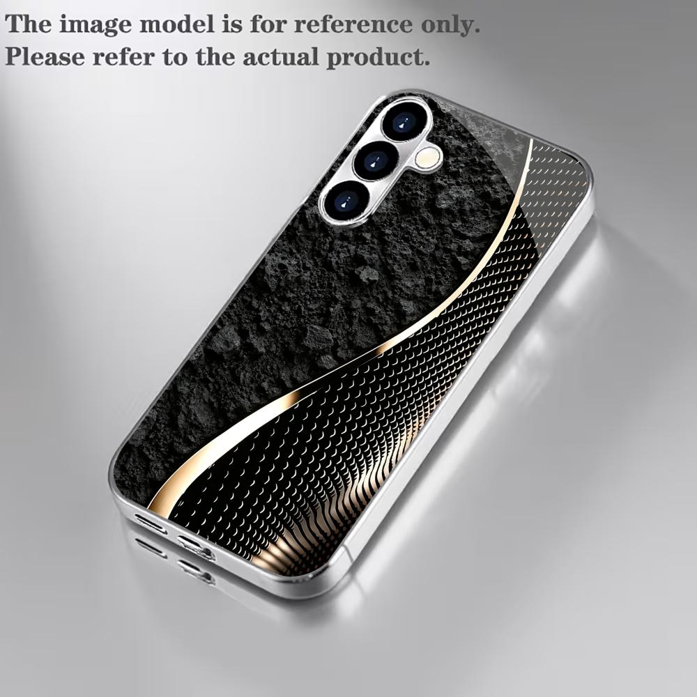 Sleek Carbon Fiber Black phone case glass s26 ultra case s25 ultra case for Samsung Galaxy S26 S25 S24 S23 S22 FE Ultra Plus