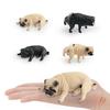 Simulated Dog Model PVC Sleeping Pooping Pug Shiba Figurine Statue Sculpture Home Office Desktop Decoration Ornament Kids Educational Animal Toy
