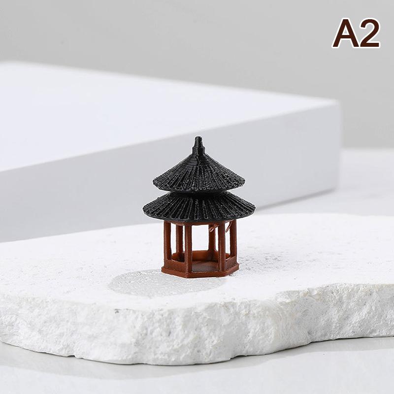 Chinese Memorial Archway Statue Ancient Building Model Japanese Pavilion Decoration MiniatreRockeryAquarium Bonsai Ornamen
