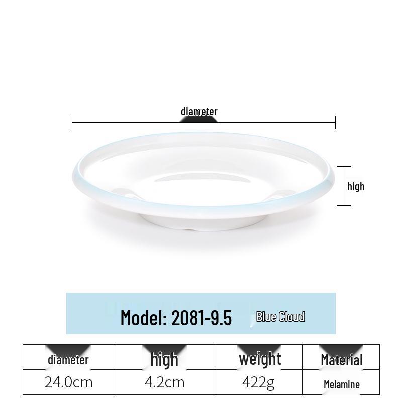 Okrągły talerz melaminowy - Naczynia stołowe inspirowane porcelaną dla restauracji i hoteli, Idealny do kuchni zachodniej