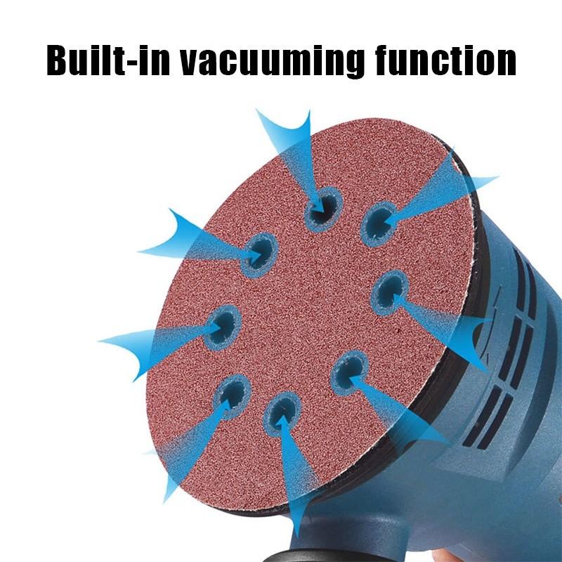 300W 5 Inch Random Orbital Air Sander 6 Speed Regulation Polishing Sanding Machine Portable Car Polisher