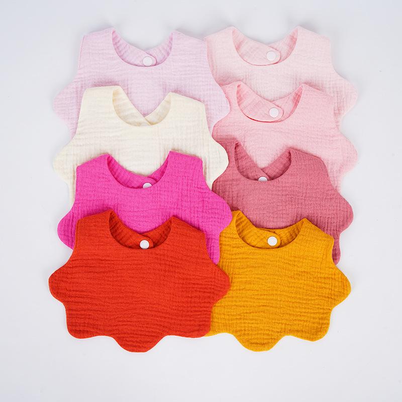 Baumwolle Weiche Baby Print Lätzchen Einfarbig Säugling Lätzchen Neugeborenen Spucktücher Bandana Schal für Kinder Junge Mädchen Füttern Speichel handtuch