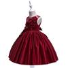 Elegant Girl Princess Dress Kids Tutu Gown Birthday Bow Flower Wedding Party Prom Clothes Formal Evening Vestidos