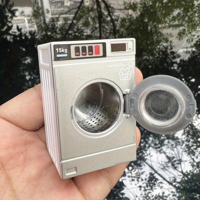 Ideal Miniature Dollhouse Decorations with 1:12 Scale Miniature Washing Machine Drum Toy for Realistic Home Appliance Settings