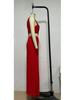 In Stock: Sexy Red Evening Dress - European & American Style, Solid Color, Summer Long Dress for Women
