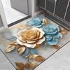 Elegant 3D Printed Memory Foam Bathroom Mat with Non-slip Design