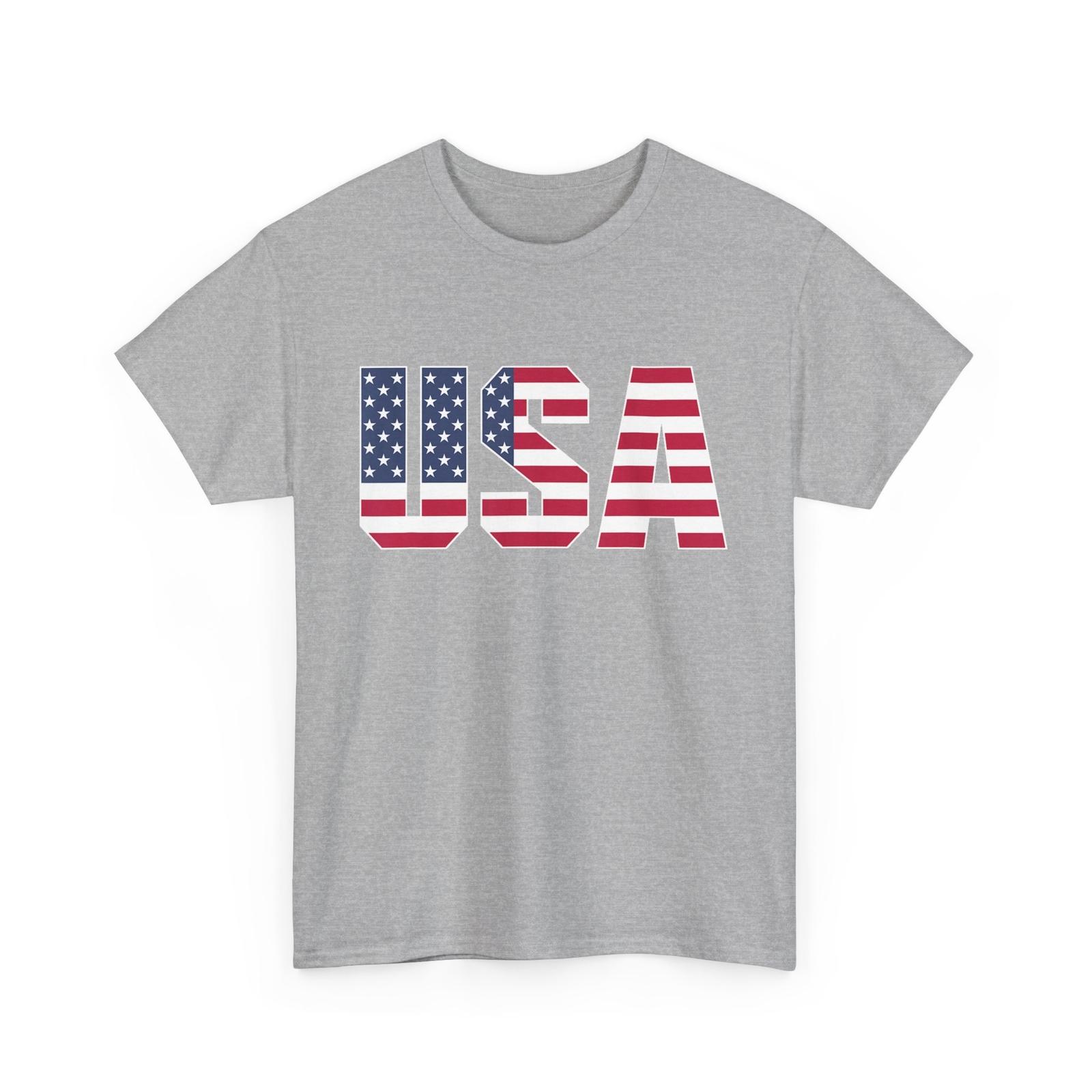 USA Patriotic National American Flag Men 4th of July T-Shirt S