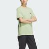 Adidas Sports Casual Solid Color Logo Round Neck Short Sleeve Drop Shoulder T-Shirt Unisex T-Shirt Magic-Yellow-Green JI9066