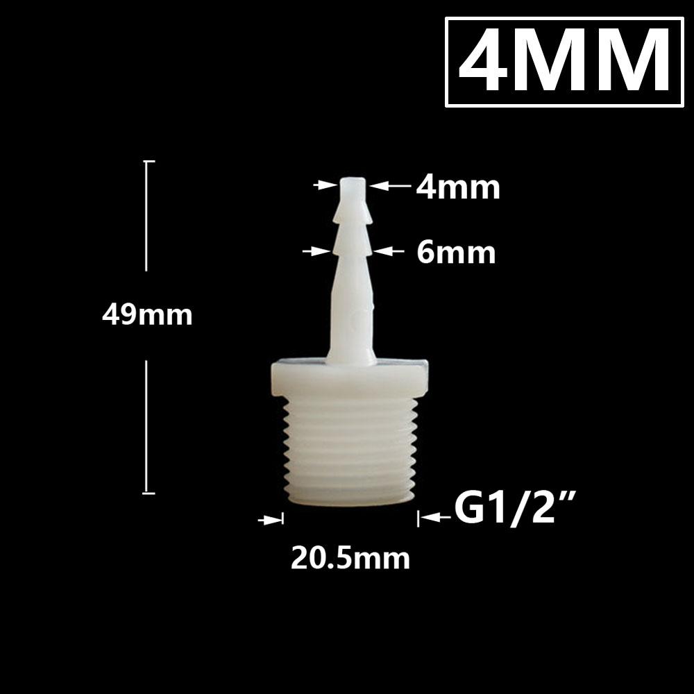 

1/2 inch Male Thread To 4/6/8/10/12/14/16/18/20mm Hose Connector Barb Fitting Tube Adapter Straight Barb Coupler Other