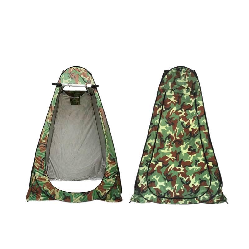 Automatic Pop-Up Camping Shower & Toilet Tent: Single Layer Steel Frame