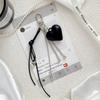 Artistic Black Heart Design Keychain Accessory Heart Shaped Keyring Decoration Great For Gift And Daily Charm
