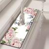1Pcs Floral Sink Faucet Absorbent Mat, Drainage Pad, Kitchen, Bathroom Sink, Countertop, Drain Pad, Diatomaceous Mud Washbasin, Quick Drying Pad