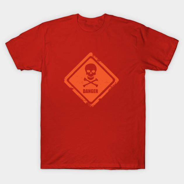 Unisex Fashion TShirt Danger Sign Print TShirt Plus Size S-5XL T-Shirt 100%Cotton Tops O Neck Short Sleeve Tees