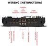 Aluminum Alloy Car Amplifier Multichannel Powerful Car Audio Amplifier Vehicle Power Stereo Amp 3800W Car Sound Amplifiers