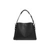 Coach Weide 32 Schlossverschluss Unifarben Abnehmbarer Schultergurt Leder Handtasche Damen Handtaschen Schwarz C2621-B4BK