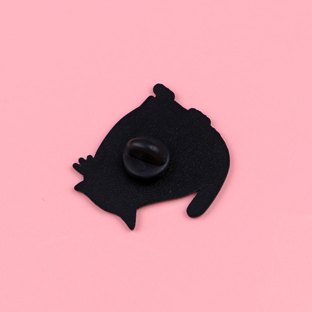 FIRST OF ALL, I'M A DELIGHT Enamel Pin Cute Black Cat Brooch Pines Lapel Pins Badge Clothing Accessories Fashion Jewelry Gifts