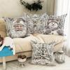 Weihnachtsdekoration Kissenbezug Weihnachtsmann Rentier Schneemann Muster Wohnzimmer Sofa Kissen Suite Zimmer Wohndekoration