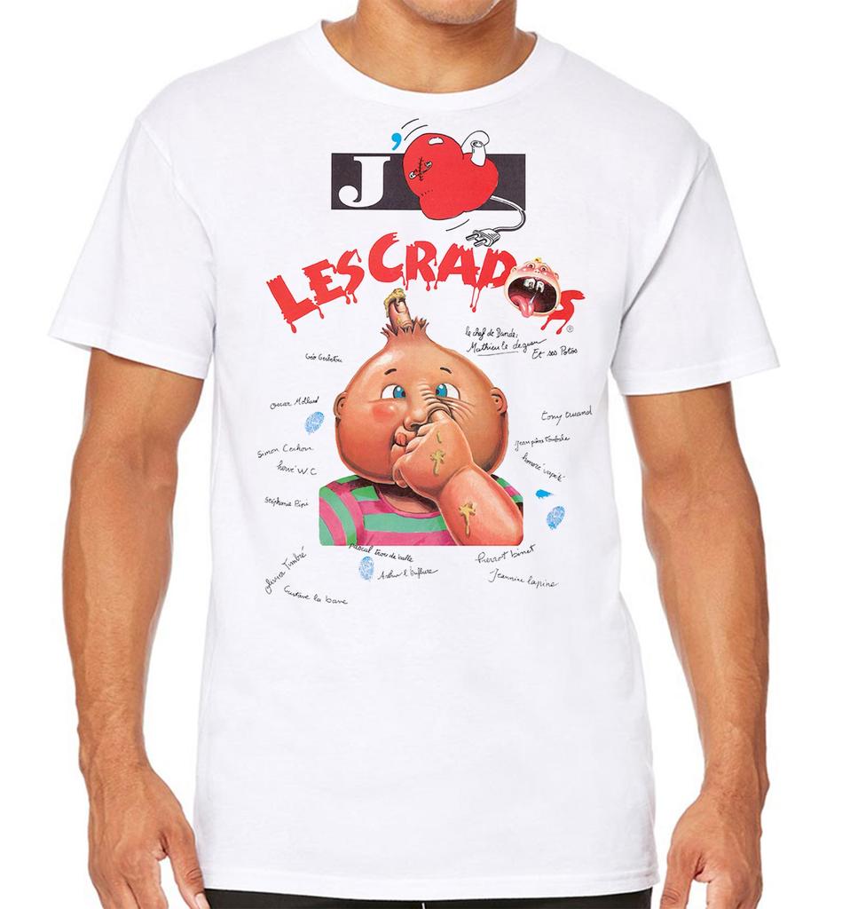 T-Shirt Blanc Les Crados - J'aime les Crados