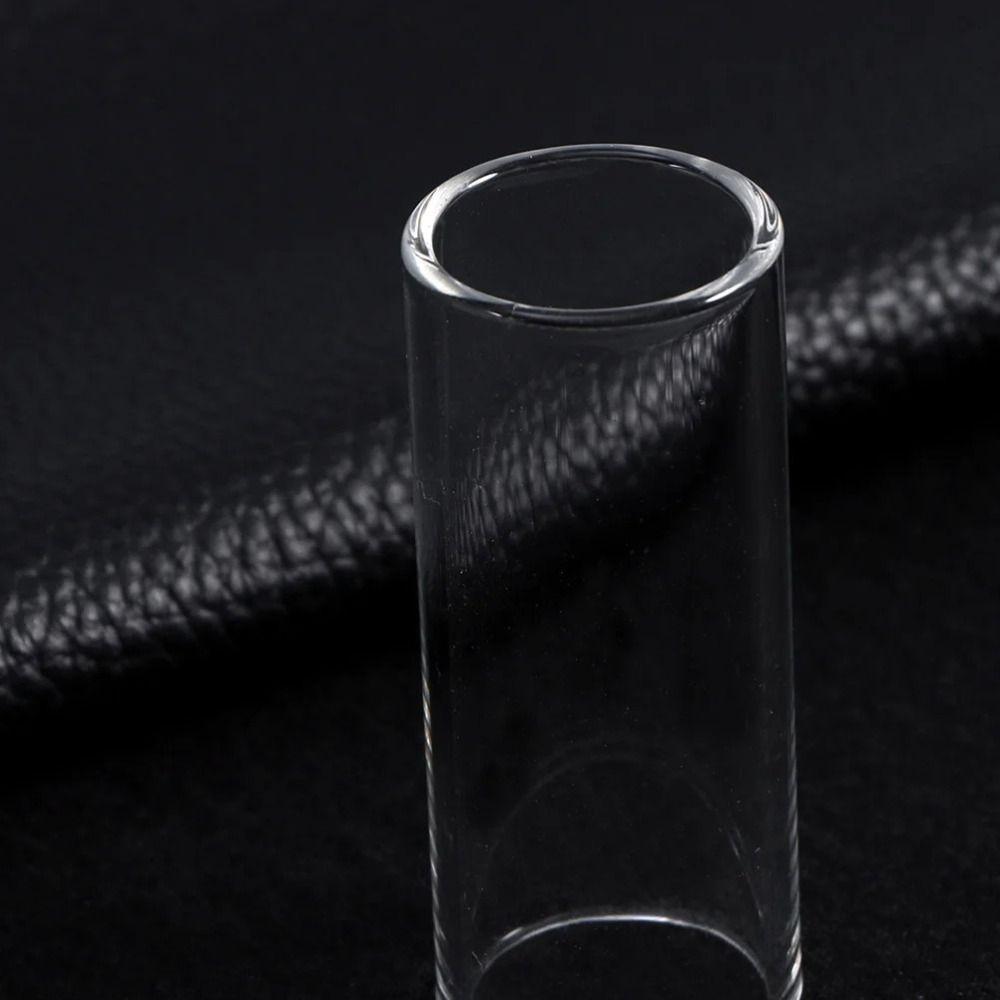 2 Pièces 60mm de Longueur Tube pour Médiators de Guitare Glissières en Verre pour Doigts de Guitare Set de Barreaux Coulissants Métalliques pour Guitare Guitariste