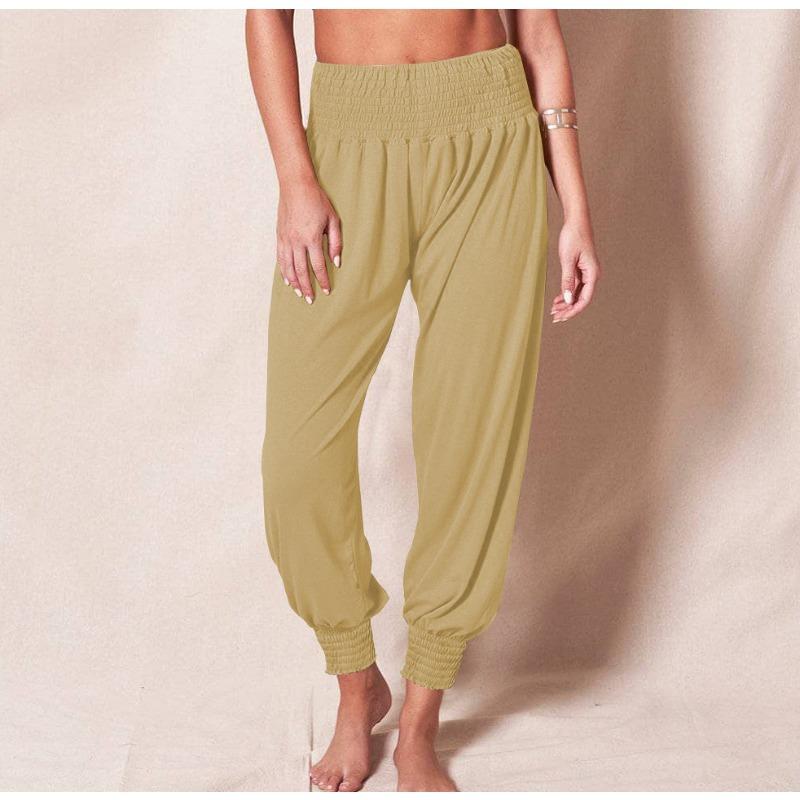 

IHUASU Women s Fashion Casual Solid Color Print Pants & Capris International design S хаки