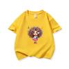 Kids Cotton T Shirt Flower And Butterfly Hair Girl Print Crew Neck Short Sleeve Tee Casual Boys Girls Summer Tops