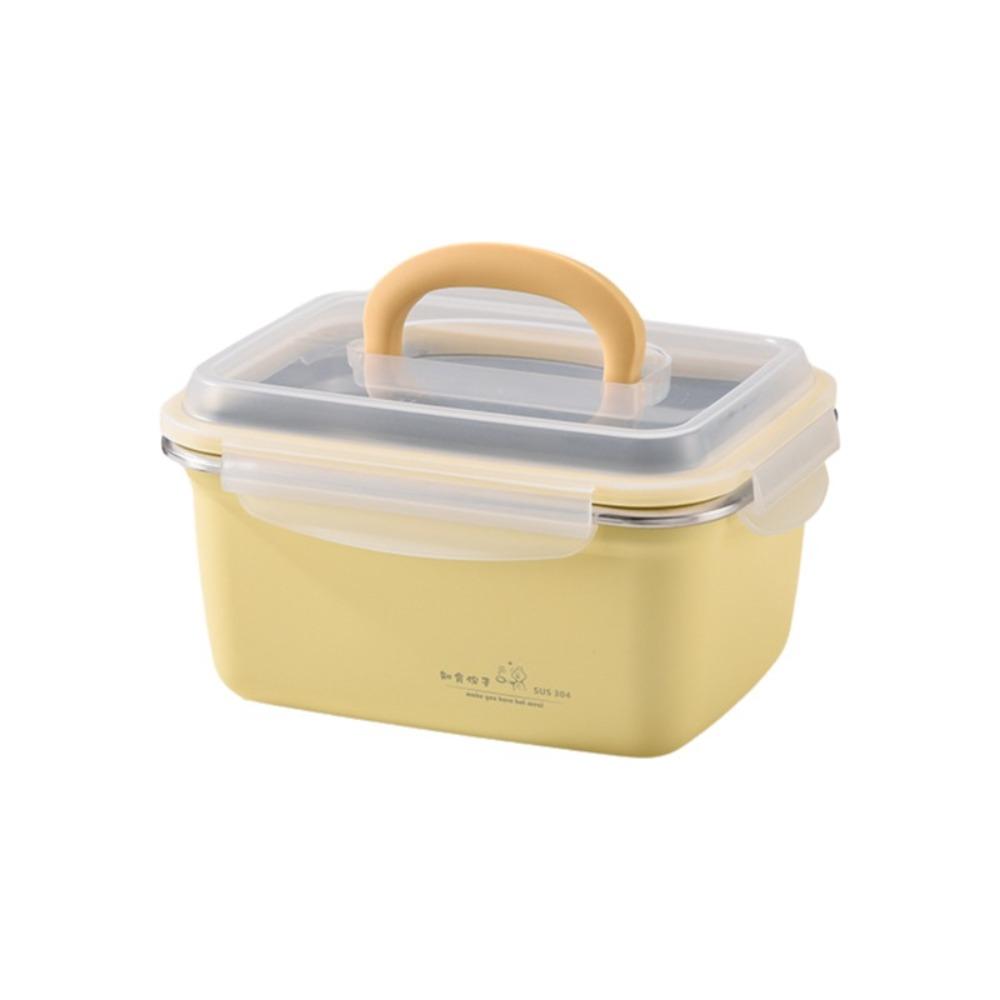 Square Stainless Steel Lunch Box Airtight Fridge Food Box Multi-Purpose Air Exhaust Crisper  Picnic