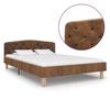 VidaXL Bed Frames Brown Suede Faux Leather 120 X 200 Cm