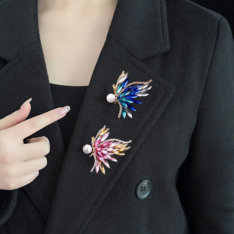 1PC Brooch Pin Luxury Crystal For Women Sparkling Zircon Elegant Butterfly Brooches Rhinestone Jewelry Gift