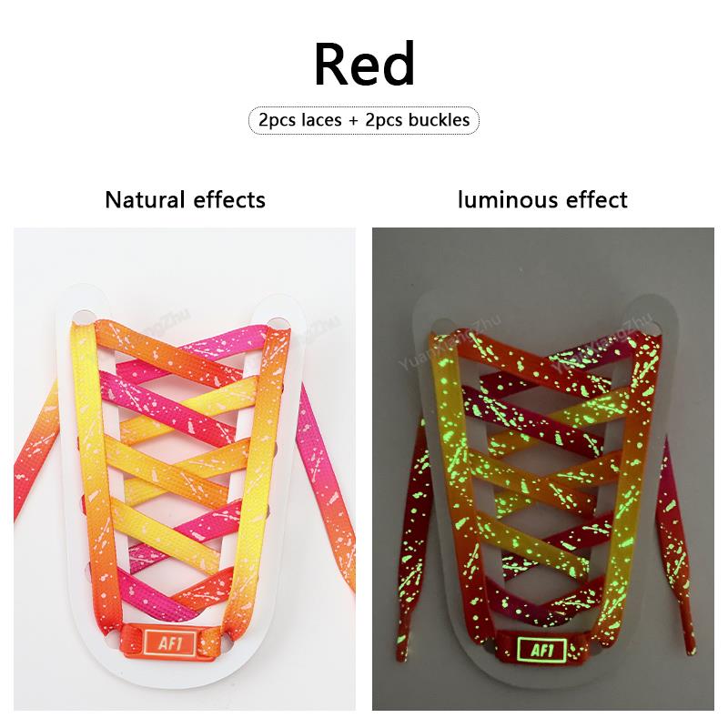 4Pcs Luminous AF1 Shoelaces Creative Combination Night Glow Laces and Shoe Decoration Flat Sneaker Shoelace Shoes Accessories