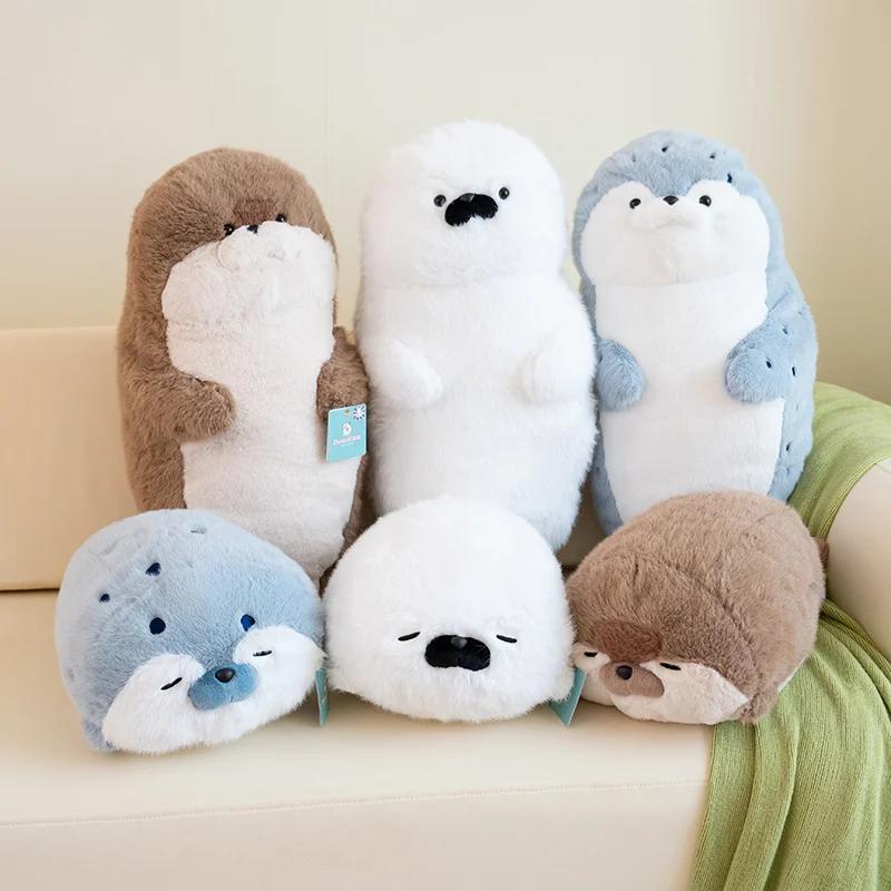 Cute Seal Sea Lion Plush Toy Stuffed Animal Sea Otter Soft Doll Sleeping Pillow Sofa Cushion Cute Christmas Birthday Gift