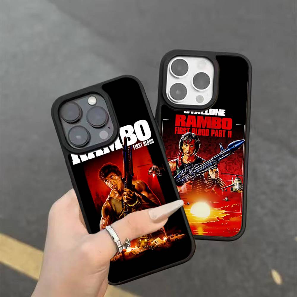 1pc Movie Rambo First Blood Phone Case For IPhone 17 16 15 14 13 Plus 12 11 Pro Max PC+TPU Cases Back Cover