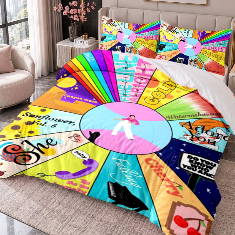 Harry Styles 3Pcs Bedding Set Duvet Cover With Two Pillowcases For Bedroom Home Decoration