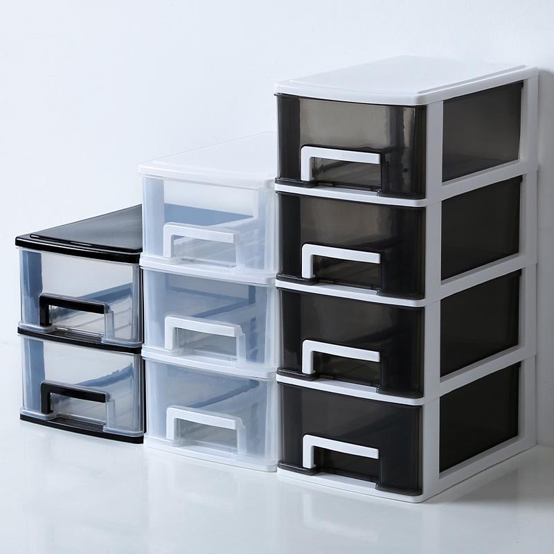 Transparent Small Drawer Desk Organizer and Storage Cabinet