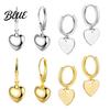 Lightweight Heart Earrings 1 Pair Women Leverback Pendant Polished Surface