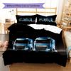 Truck Pattern Bedding Quilt Set Quilt Cover Pillowcase Home Decoration Gift (1 * Duvet Cover + 2 * Pillowcase, Without Core)