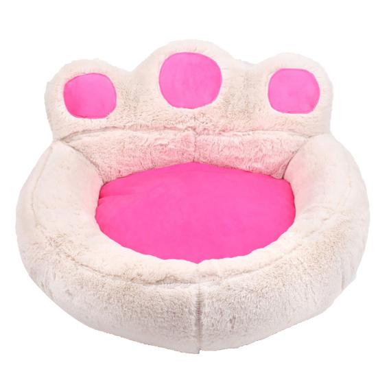 Lovely Paw Shape Dog Cats Pet Cushion Bed Warm Plush Soft Nests Kennel