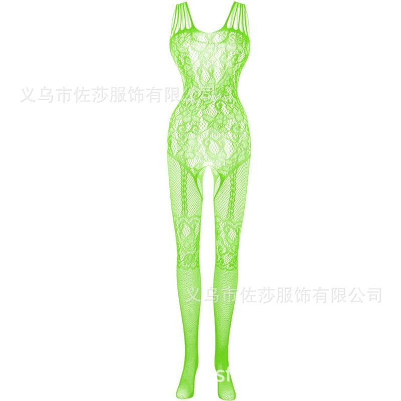 Sexy underwear suspenders Sexy black real life hollow open-file one-piece mesh stockings Jacquard mesh socks