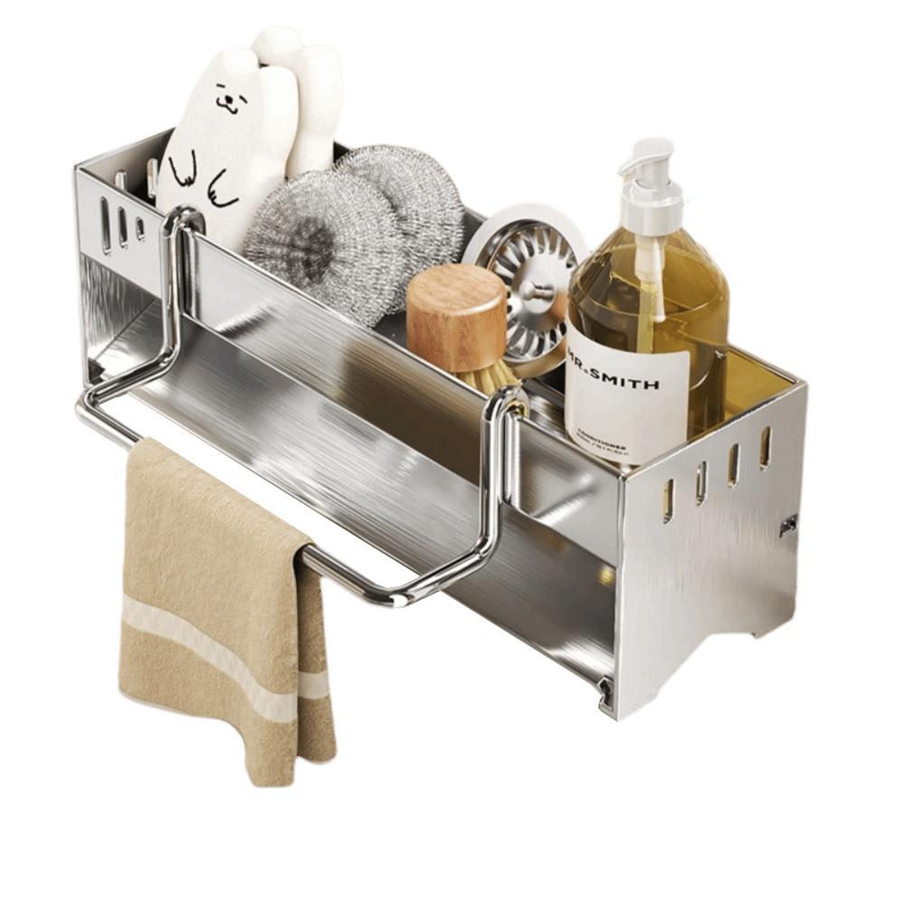Detachable Kitchen Sink Rack Quick Dry Dishcloth Organizer Sponge Drainer Shelf  Bathroom Use