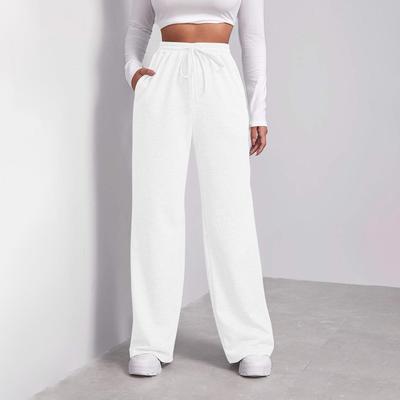 Pantaloni della tuta da donna foderati in pile Gamba dritta larga Pantaloni invernali caldi Pantaloni jogger quotidiani Pantaloni sportivi