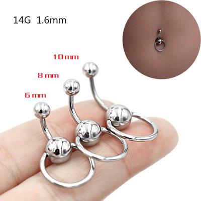 Body Jewelry Navel Rings 14G Stainless Steel Sexy Industrial Piercing Belly Button Bar Ring Surgical Ball  Unique