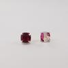 Pink Rubellite Gemstone 925 Sterling Silver Handmade Women's Jewelry Designer Minimalist Studs Earring 1" For Gift EE-181-7