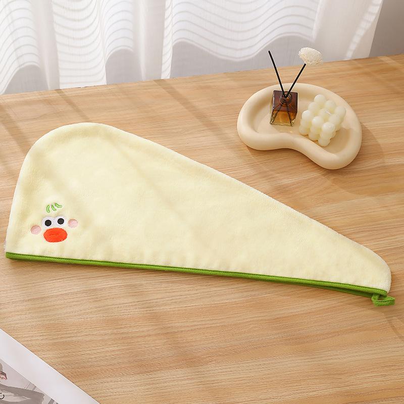 

Cute and Funny Food Stall Dry Hair Cap, Face Wash Headband, Makeup Remover, Coral Fleece Absorbent Dry Hair Towel 25*63CM