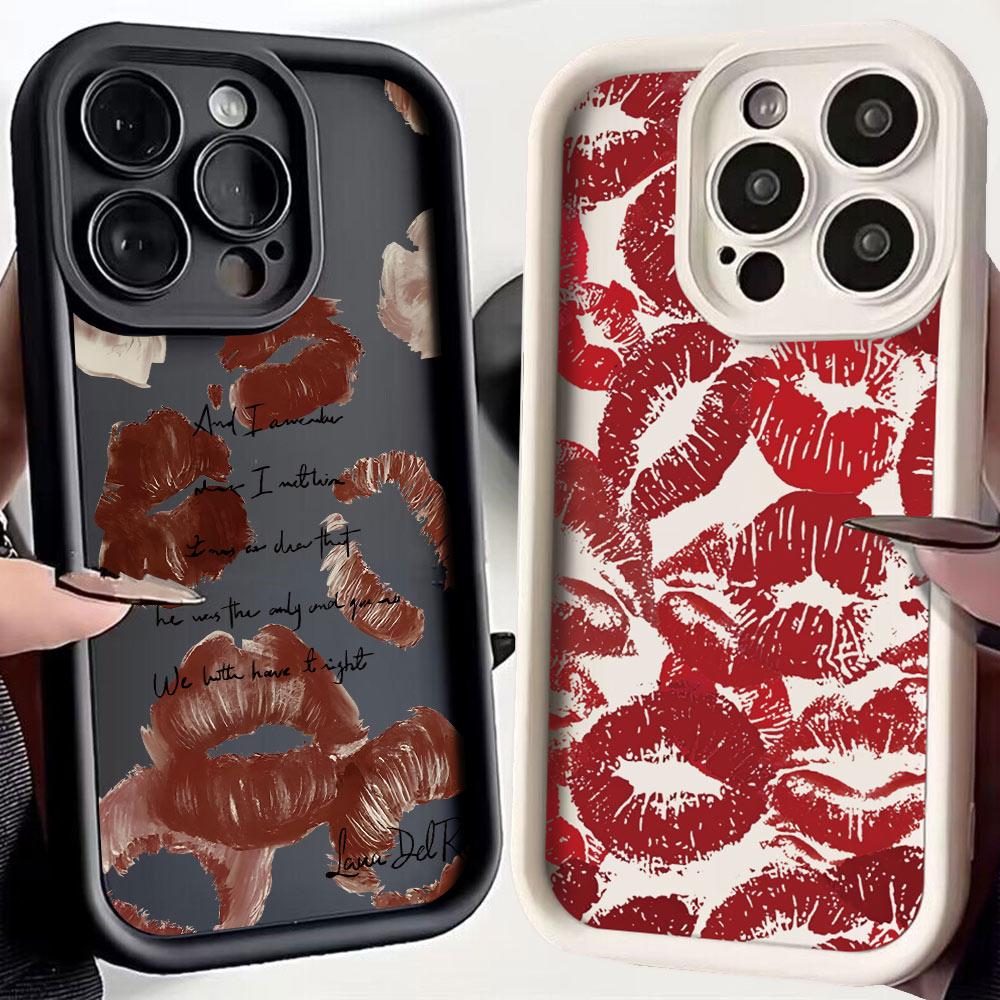 Sexy Girl Red Lips Luxury Phone Case for Oppo Realme C65 C63 C67 C55 C53 C35 C33 C31 13 12 11 GT6 GT3 Narzo 50 Pro 4G 5G Cover